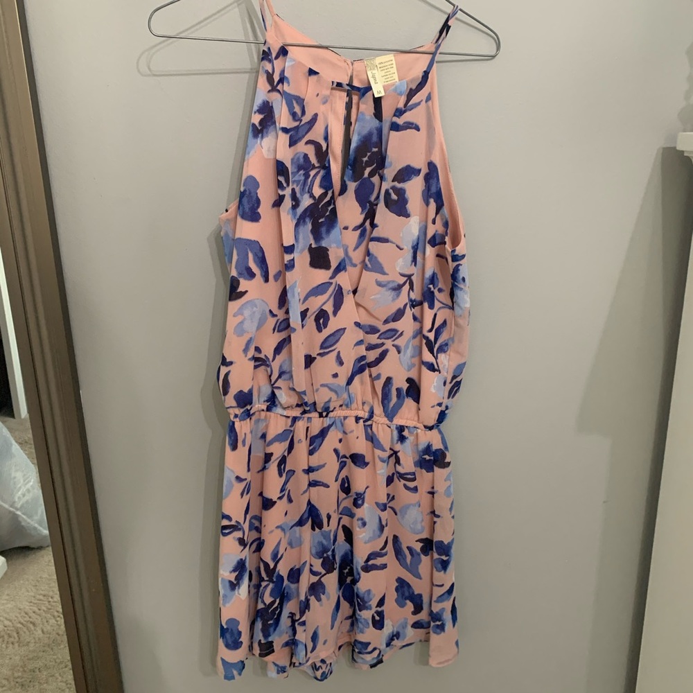 Pink and Blue Romper